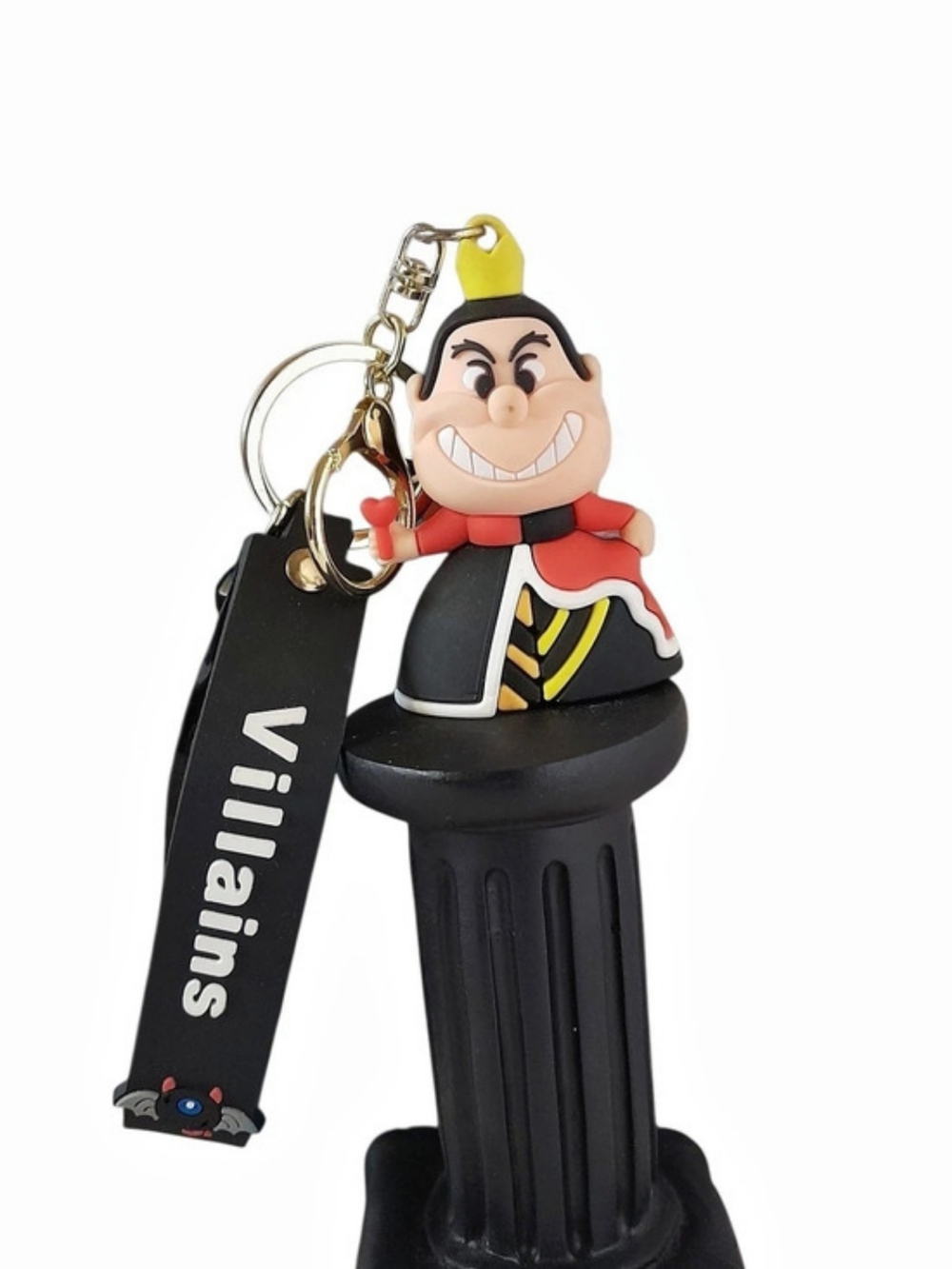 Queen Of Hearts Alice In Wonderland Villain 3D Keychain Wristlet Charm